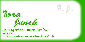 nora junek business card